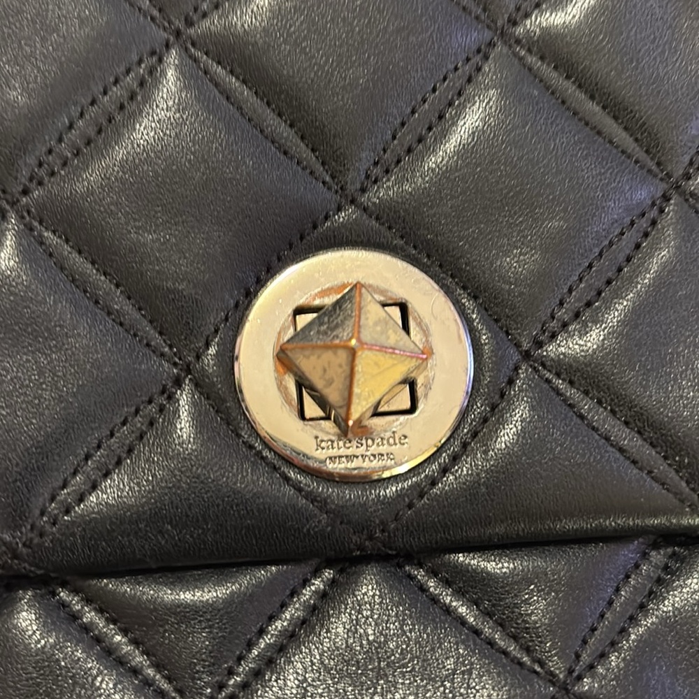 Kate Spade Natalia Square Crossbody-black and gold - Picture 2 of 7